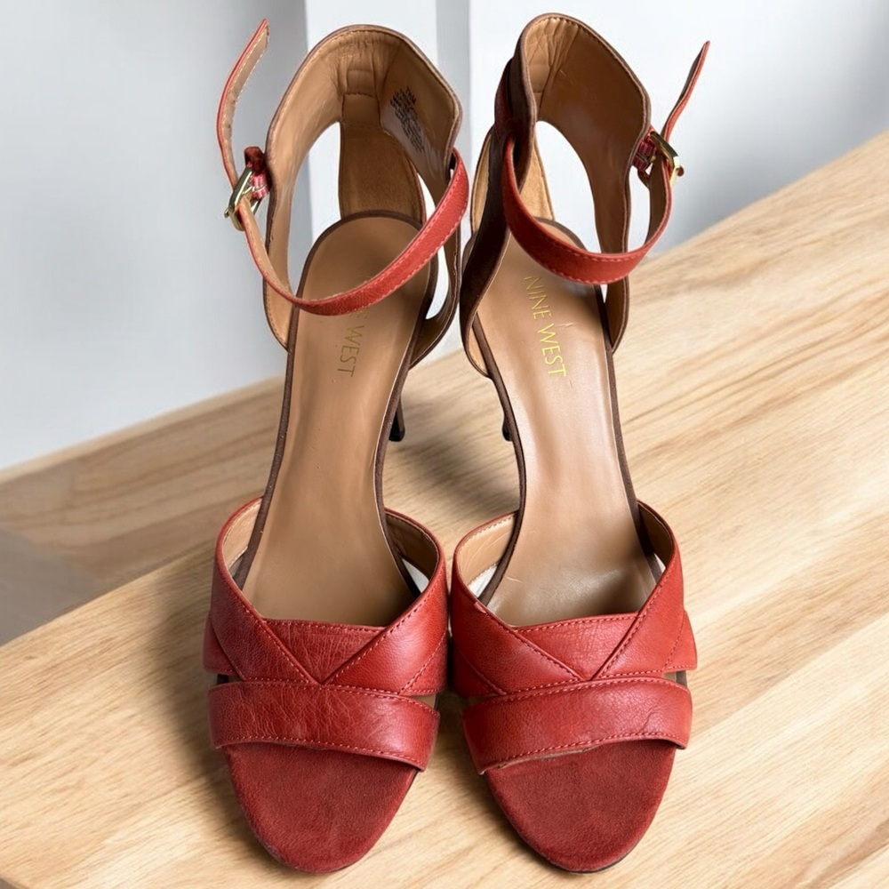 Nine West Elegant Brown and Burnt Orange Women's Heels s. 7.5 - Picture 2 of 11